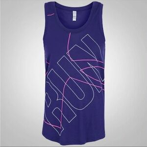 Under‎ Armour Women's Purple Graphic UA Oversized Run Graphic Tank SZ Medium